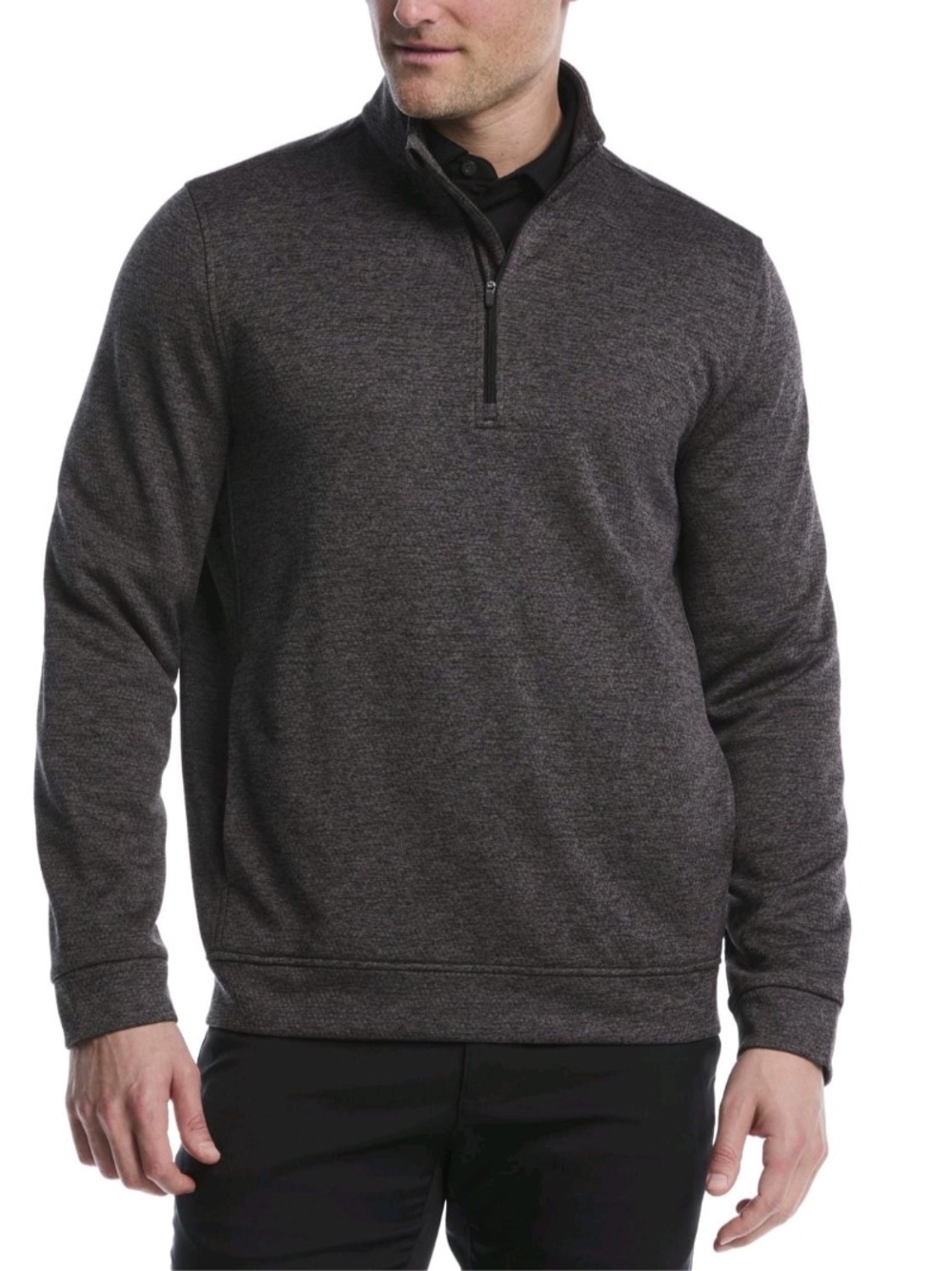 Ben Hogan Performance Men's Long SlMen's Quarter-Zip Pullover Sweater - Charcoal